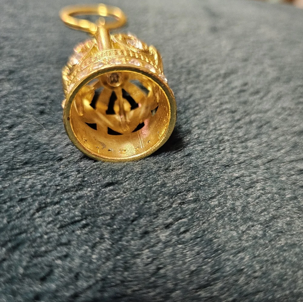 Large Gold Crown Keychain